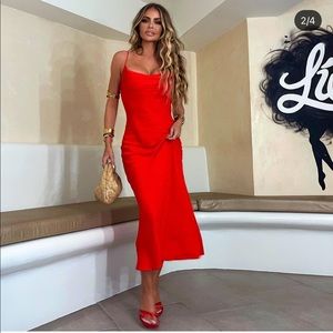 Zara satin dress bloggers fav